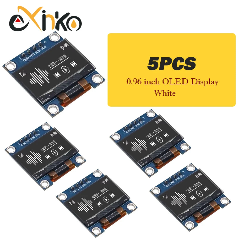 1-10pcs 0.96 Inch OLED Display Module I2C IIC SPI Serial 128X64 LCD 3.3-5V 4 Pin White/Blue/Yellow Blue  for Arduino