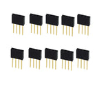10PCS 2.54mm Pitch Straight Pin Header Male Connector 1x6/1x8/1x10/1x15/1x20/1x40 2x6/2x8/2x10/2x20 Single/Double Row PC