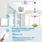 LVGEMSS Smart Wireless Switch RF433 Self-Powered Push Button Wall Panels Remote Controller Light Switch Waterproof Wall Switch