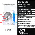 LDPCSJ Prism 4RS 120mm ARGB PC Case Fan with Infinity Mirror Design Motherboard Sync 4PIN PWM CPU Cooler Ventilador