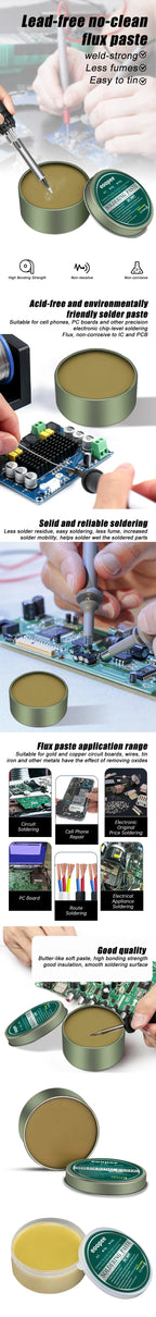 10g-200g Soldering Paste Rosin Flux Convenient Efficient Rosin Soldering Flux Paste Electronic LED SMD Soldering Repair Flux