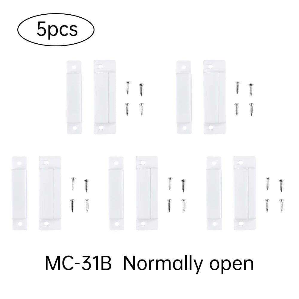 5PCS Magnetic Door Window Contact Sensor Alarm Reed Switch Security Home Burglar Alarm NO/NC Magnetic Switch Easy to Install