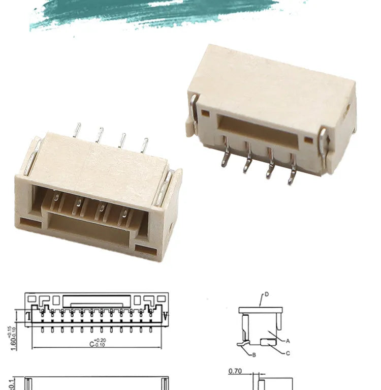 5pc 2-8P GH1.25 WT Latch Female Male Extension 26AWG 20cm Silicon Cable JST GHR-15V-S SSHL-002T-P0.2 Crimp High Temp Resis Wire