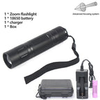 10W 850nm/940nm Infrared Night Vision Scalable Focusing Flashlight DIY Night Vision Device Tactical Hunting Light For Gun 18650