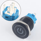 19mm Waterproof Momentary Latching Metal Doorbell Bell Horn Push Button Switch LED Ring Mark Fixation 5V 12V 24V 220 Lock Reset