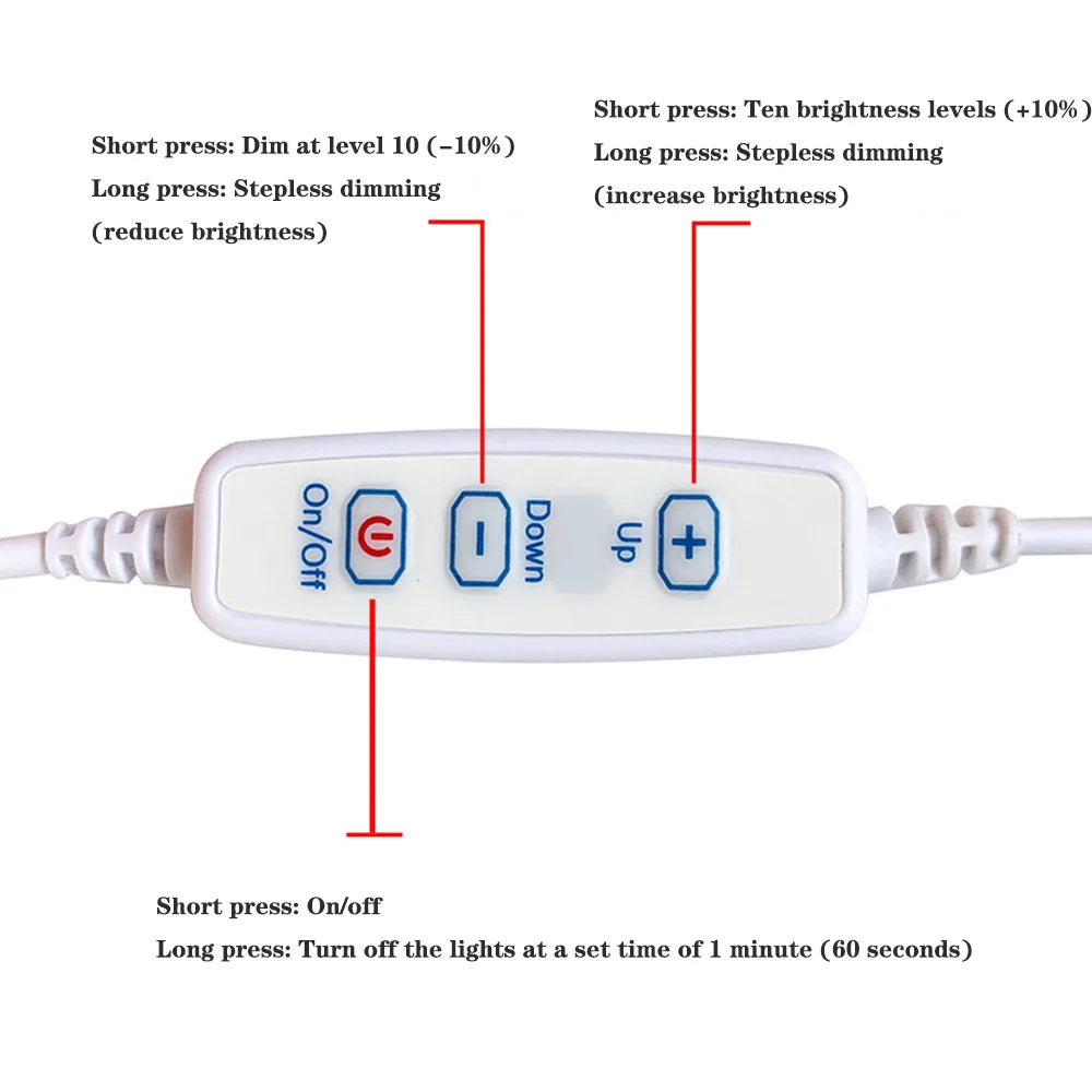1pcs DC5V Dimmable SMD5730/2835 Led Ring White Color Lamp Bead 10W 12W LED Light Board White Warm Light with 2M cable