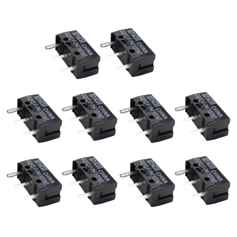 2/10Pcs 100M Micro Switches D2FC-F-7N (100M) Mice Micro Switches Touch Switches Mice Button Fretting D2FC 7N Micro Hot