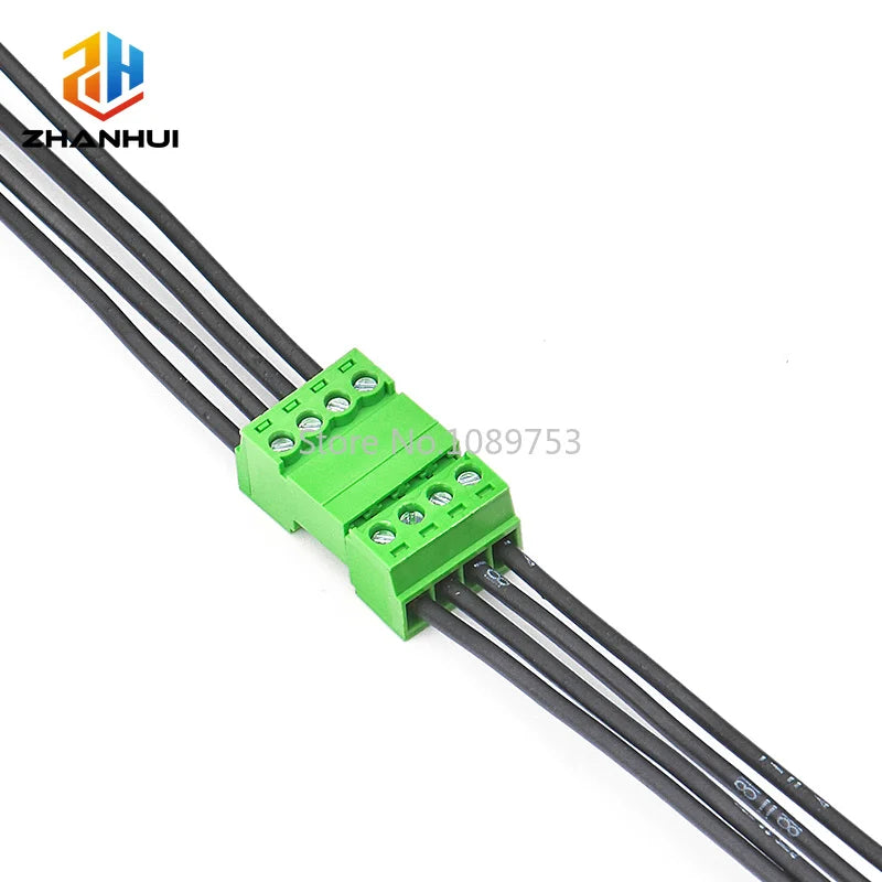 2 Sets 15EDGRK 3.81mm Pitch Right Angle Screw Terminal Block Connector, PCB Plug & Pin Header Socket (2-12 Pin)