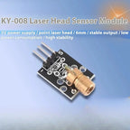 6mm Laser Head Sensor Module KY 008 with 5V Power Supply Dot Laser for DIY Projects motion sensor