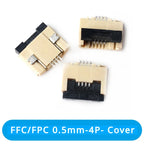 50Pcs/lot FFC FPC Connector 0.5mm 1.0mm 4P/6P/8P/10P/12/14/16/20/24/30/32/40P Pin Flip Type Ribbon Flat Connector Bottom Contact