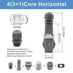 HA Heavy Duty Connector Kit 4/5/6/8 Core Pins Male&Female Insert Plug HDC-HA Rectangular Waterproof Industrial Aviation Socket