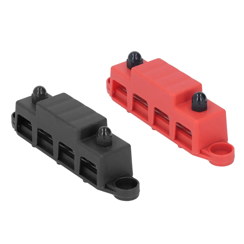 Power Distribution Block M8 Screw 4 Terminal Bus  DC 48V 250A for Automobile Boat Power Distribution Block Bus  250A