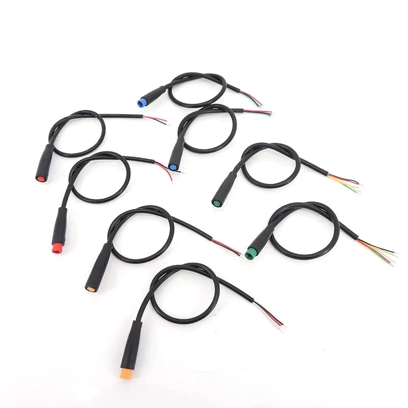M6 M8 2/3/4/5 Pin core 6mm male female Julet Electric ebike Butt Plug Connector Cable Signal Sensor waterproof Scooter wire