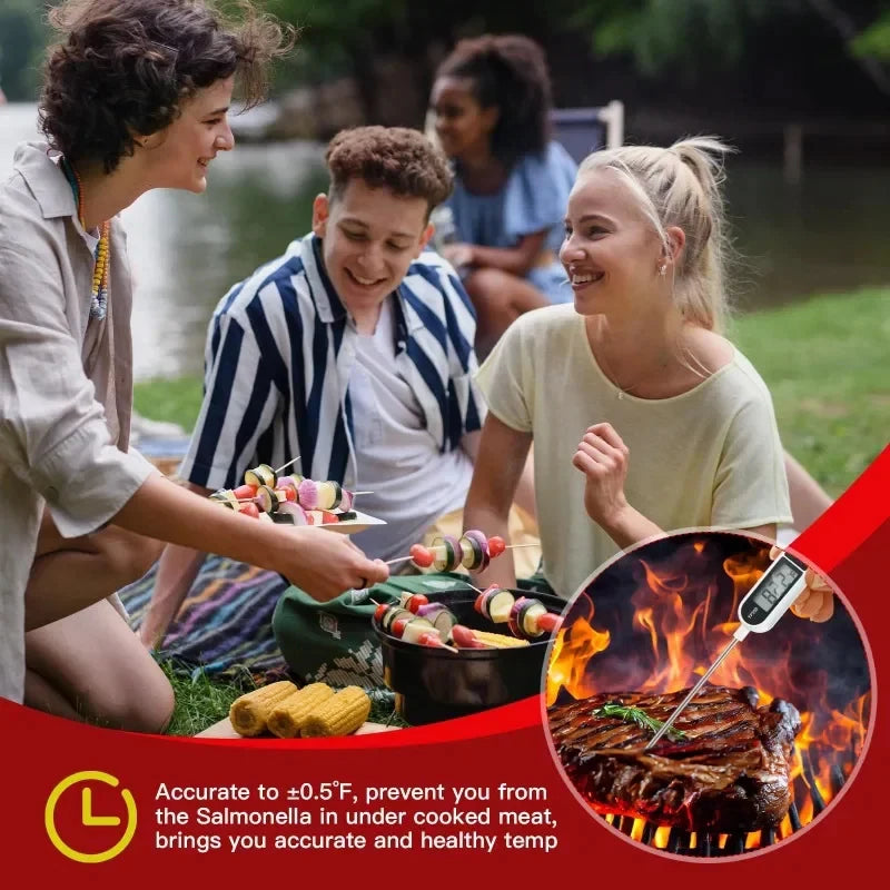 Probe Type Food Thermometer Kitchen Digital Thermometer For Meat Milk Cooking Food BBQ TP300 Electronic Temperature Gauge Tool