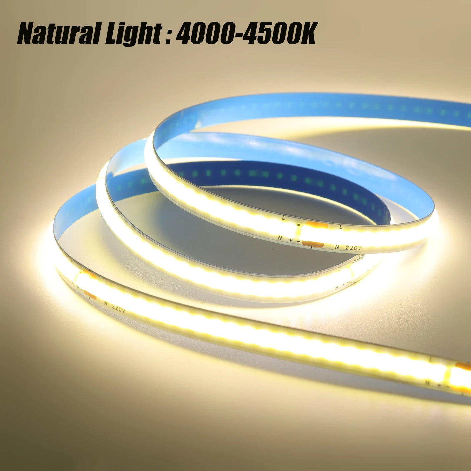 5M 10M 20M 50M/Roll COB Strip AC 220V 240Leds/M IP20 3000K 4000K 6000K Driver Build In Home Decor Flexible Ribbon Rope LED Light