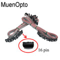 Flat Ribbon Data Cables 16pin 5PCS for LED Display Receiving Card connection Pure Copper Signal 20cm 40cm 60cm 80cm 100cm Length