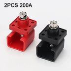 2pcs 200A Through Wall Type Lithium Battery Energy Storage Terminal High-Current Lithium Battery Copper Terminal Connectors