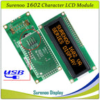 Surenoo LCD2USB USB 162 16X2 1602 Character LCD Module Display Screen Panel sutible LCD Smartie & AIDA64 for DIY PC