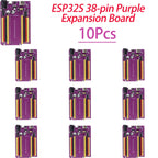 1/5/10/30Pcs ESP32S 38Pin Purple Expansion Breakout Board NodeMCU 32S Wifi UART Serial Communication Module Lua Program Board