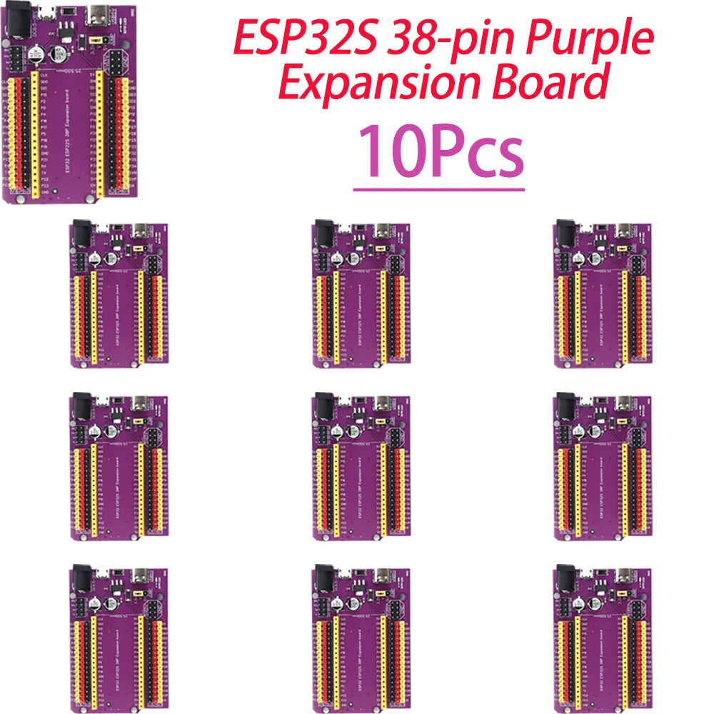 1/5/10/30Pcs ESP32S 38Pin Purple Expansion Breakout Board NodeMCU 32S Wifi UART Serial Communication Module Lua Program Board