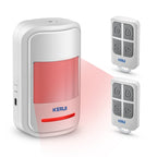 Wireless Alarm Security System Infrared PIR Motion Sensor Detector with Doorbell / Alarm Sound Remote Control to Arm/Disarm SOS