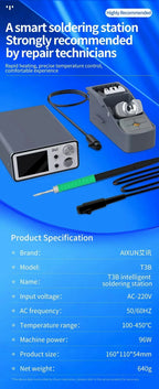 AIXUN T3A/T3B  Intelligent Soldering Station Support T12/T245/T210/115 Handle Soldering Iron Tips Electric Welding Iron Station