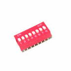 10PCS Slide Type Switch Module 1 2 3 4 5 6 7 8 9 10 12 Bit 2.54mm Position Way DIP Red Pitch Toggle Switch Red Snap Switch