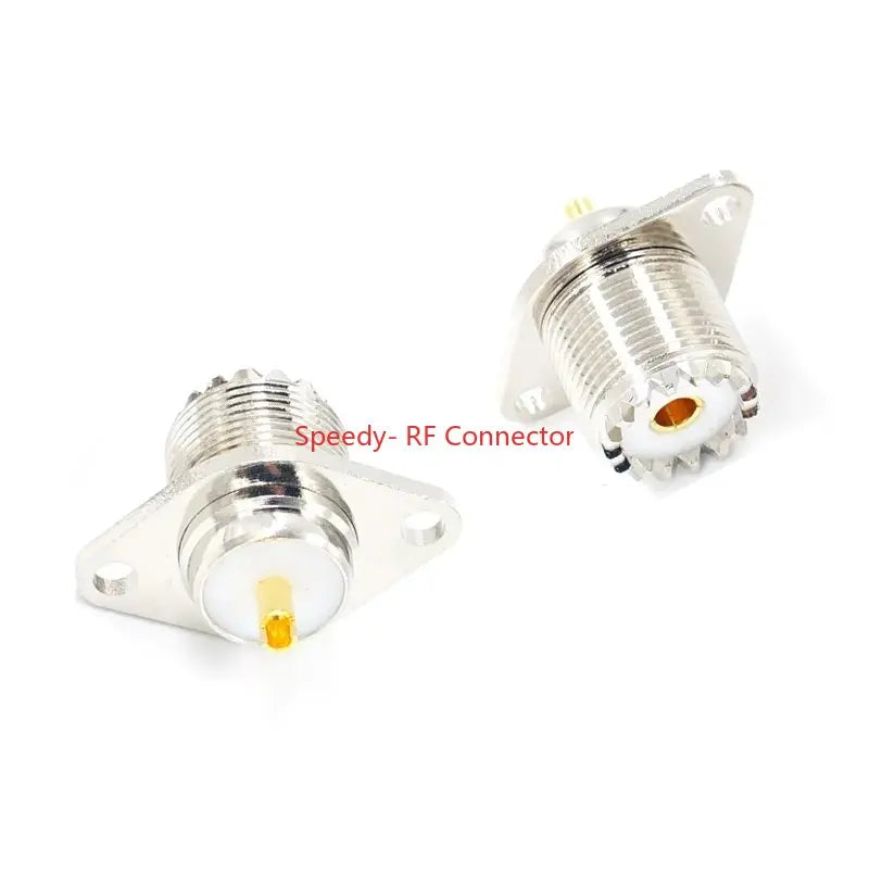 2PCS SL16 SO239 SO-239 UHF Female Solder for Chassis Panel Mount Socket Connector 2Hole 4hole Flange Adapter Fast Delivery