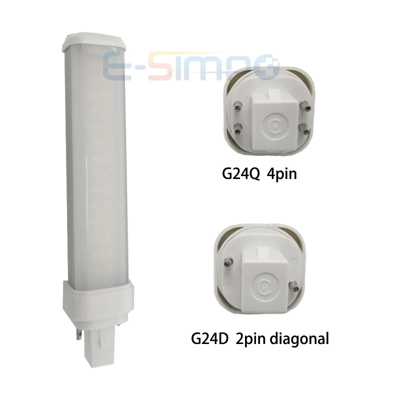 1PC G24d 2Pin 5W 7W 9W 11W 2U CFL PLC 13W 18W 26W LED Replacement Horizontal Retrofit PL Plug Lamp,Ballast Removal Required