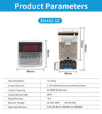 OMCH DH48S-S SPDT Timer Relay with Base DC12V/24V AC110V/220V Models DH48S-1Z/2Z DH48S-11 DH48S-S-2Z for Electrical Engineering