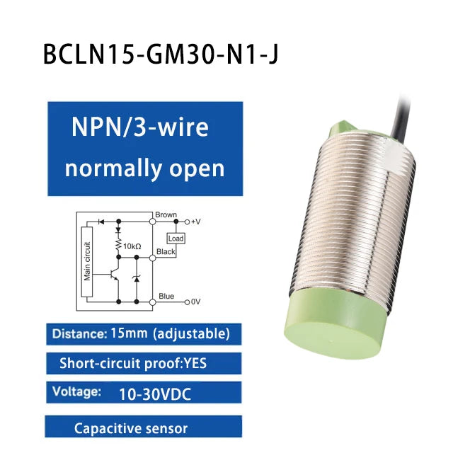 Capacitive Proximity Switch Sensor Non-Contact Liquid Level Sensor CR30 Series Detection Non-Metallic Liquid Level Sensor