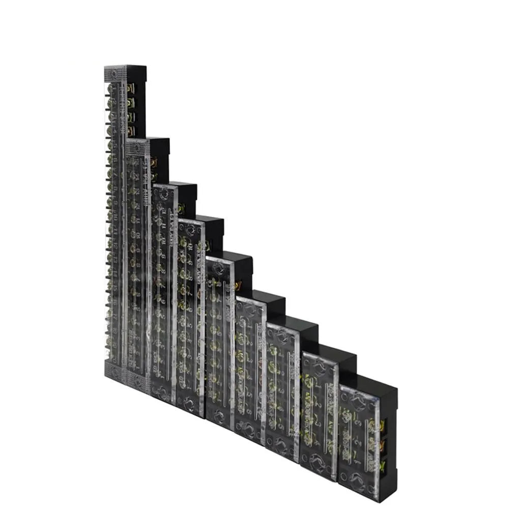 1Pcs Dual Row Barrier Screw Terminal Block Strip Wire Connector 600V 15A 3/4/6/8/10/12/15/20 Positions Optional