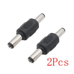 5.5 MM x 2.1 MM DC Male to Male Power Plug Connector 5.5mm x 2.1mm DC Female to Female Jack Adaptor For CCTV