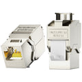 AMPCOM CAT7 RJ45 Keystone Jack, STP Shielded Tool Free Self-Locking CAT8 Cat6a Keystone Zinc Alloy RJ45 Module Coupler Adapter