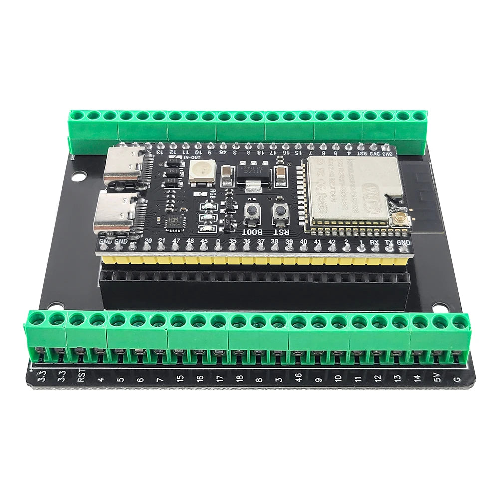 ESP32-S3 Development Board with Expansion Adapter Kit 2.4G Wifi BT Module MCU ESP32-S3 N16R8 44Pin Type-C ESP32-S3