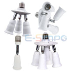 1/3/4/5 in 1 E26 E27 to 3/4/5 E26 E27 Edison Screw LED Lamp Bulb Base Splitter E27 Light Socket Holder Adapter Extender