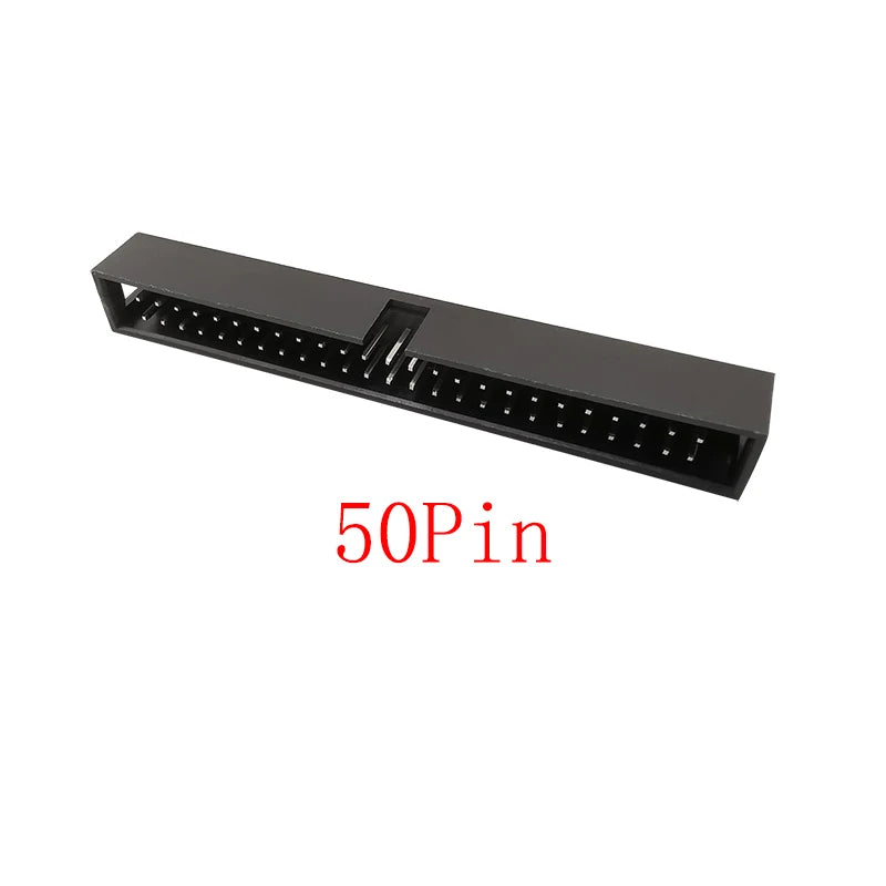 10Pcs DC3 2.54mm Pitch Double Row Male Socket Straight IDC Box Headers PCB Connector 6/8/10/12/14/16/18/20/24/26/30/34/40/50 Pin