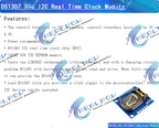 DS1302 / DS1307 / PCF8563 / DS3231 AT24C32 I2C IIC Memory 3.3V-5V Real Time Precision RTC Clock I2C Module DS3231SN for Arduino