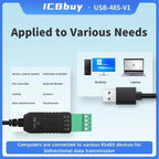 USB to 485 Serial Port Converter Communication Module CH340 PLC Serial Port IO Module