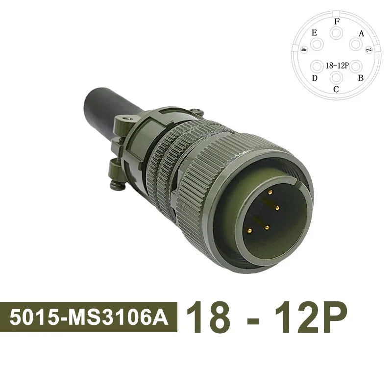 MS3102A MIL-C 5015 Military Specification Connector 18S-12 18S-8 18S-1 Plug&Socket MS3106A MS3108A MIL STD Circular Connectors