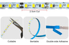DC5V S Shape 2835 SMD LED Strip 6mm Width Bendable 120LED/m Flexible Foldable String Light DIY Neon Sign Letter 12Color 0.5m-10m