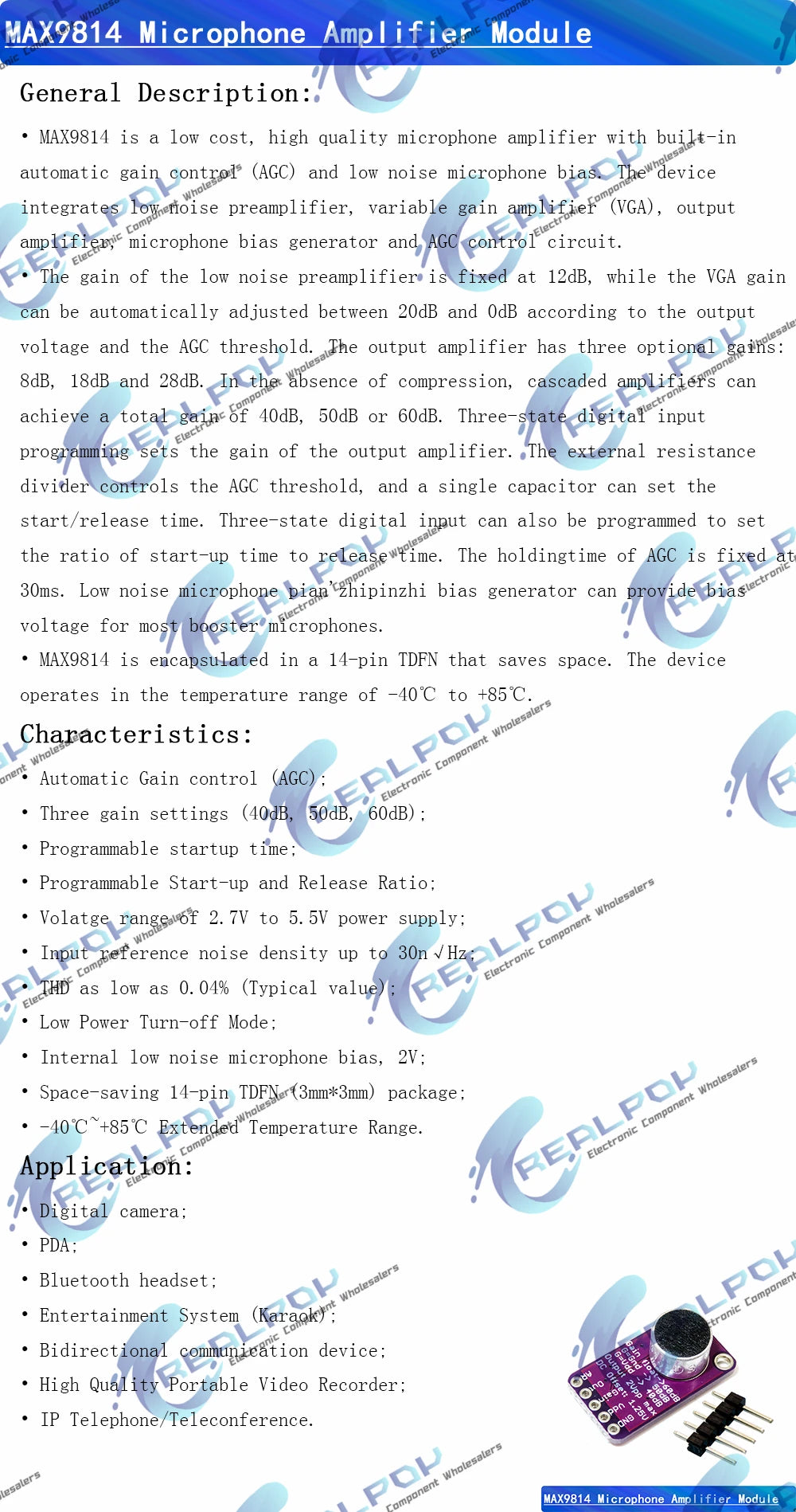 Sound sensor module sound control sensor MAX4466 MAX9814 switch detection whistle switch microphone amplifier For Arduino KY-037