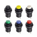 5/20/100PCS Latching/Momentary 12MM Round  Push Button Switch With Cable 20CM Self-Locking DS-428/427 Self-Resetting