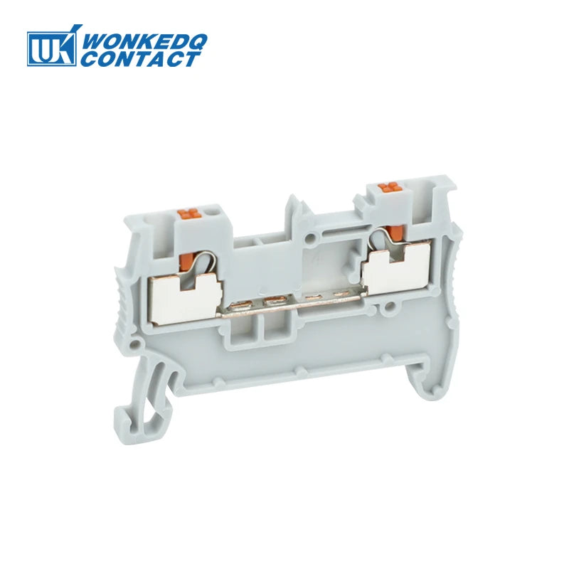PT-1.5 Push-in Electrical Terminal Block, Din Rail Wire Connector, Spring Feed-Through Strip Cable Plug PT1.5,  1.5mm