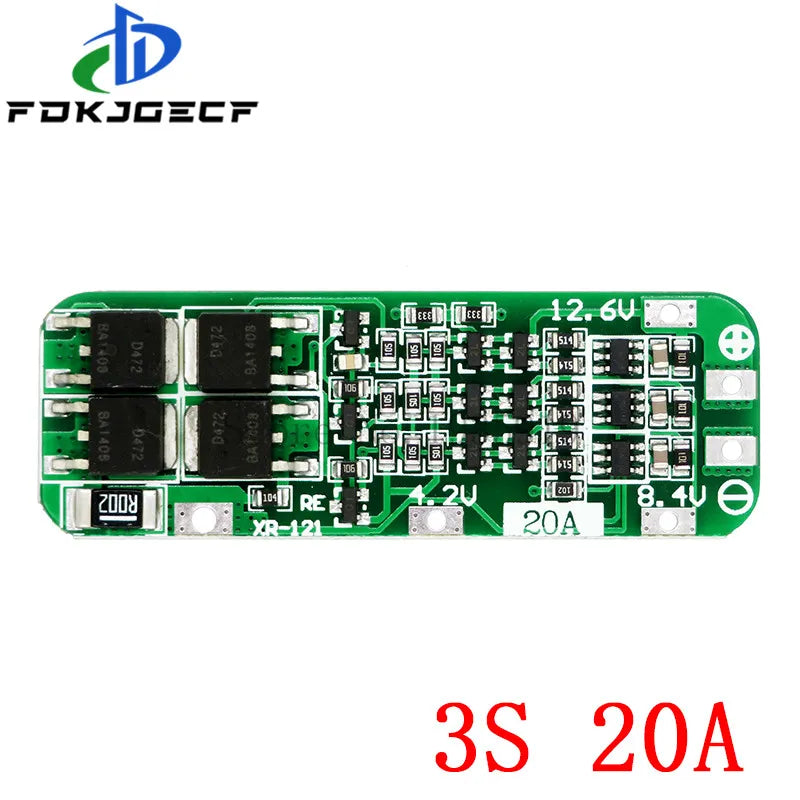 1S 2S 3S 4S 5S 6S 3A 15A 20A 30A Li-ion Lithium Battery 18650 Charger PCB BMS Protection Board For Drill Motor Lipo Cell Module