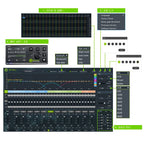 Sennuopu 12 Channels Digital Sound Processors DSP 8 Channels 50 Watts RMS Power Audio Amplifier with Bluetooth Player H612