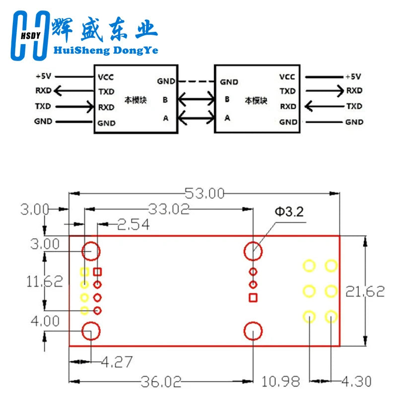 MAX13487 Module TTL to RS485 Module 485 Converter UA Level Interconversion Hardware Automatic Control Flow Direction