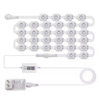 150ft Smart Permanent Outdoor Lights 90LED RGB String Lights IP67 Waterproof Eaves Light with Alexa & Google for Halloween Decor