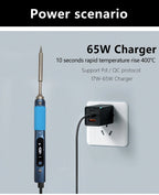 Pine64 Smart Mini Pinecil Soldering Iron With B2 BC2 KU C1 ILS I C4 D24 K Tips With DC power supply Storage Bag