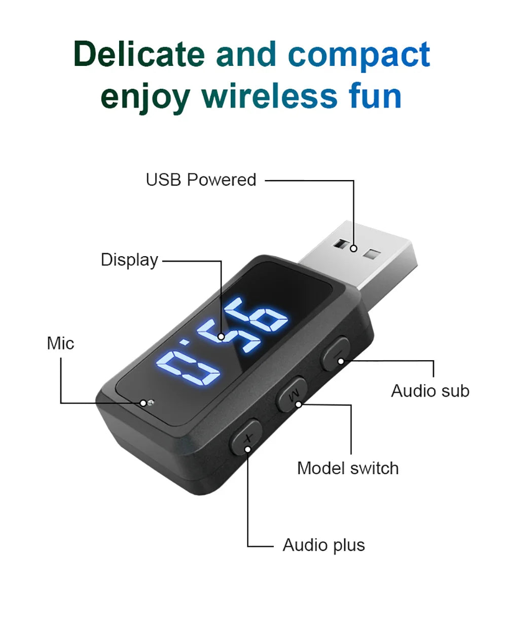 LCD Digital Car Bluetooth 5.3 Transmitter Receiver Handsfree Call Mini USB Power Car Kit Wireless Auto Audio For Car Fm Radio